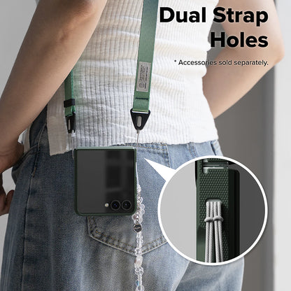 Capa para Samsung Galaxy Z Flip7 F766, Ringke, Ônix, Verde Escuro