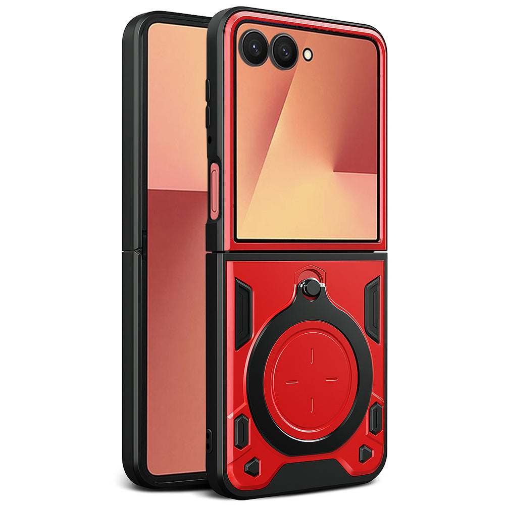 Capa para Samsung Galaxy Z Flip7 F766, Techsuit, CamGuard Pro, Vermelha