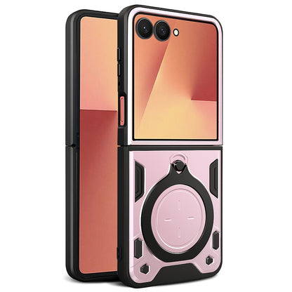 Capa para Samsung Galaxy Z Flip7 F766, Techsuit, CamGuard Pro, Rosa Dourado