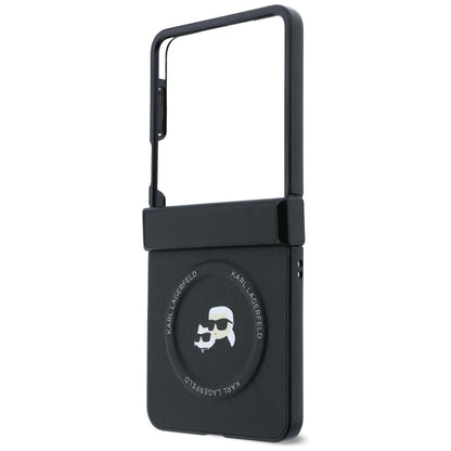 Capa para Samsung Galaxy Z Flip8 F776, Karl Lagerfeld, Karl & Choupette Head Pin, Preta