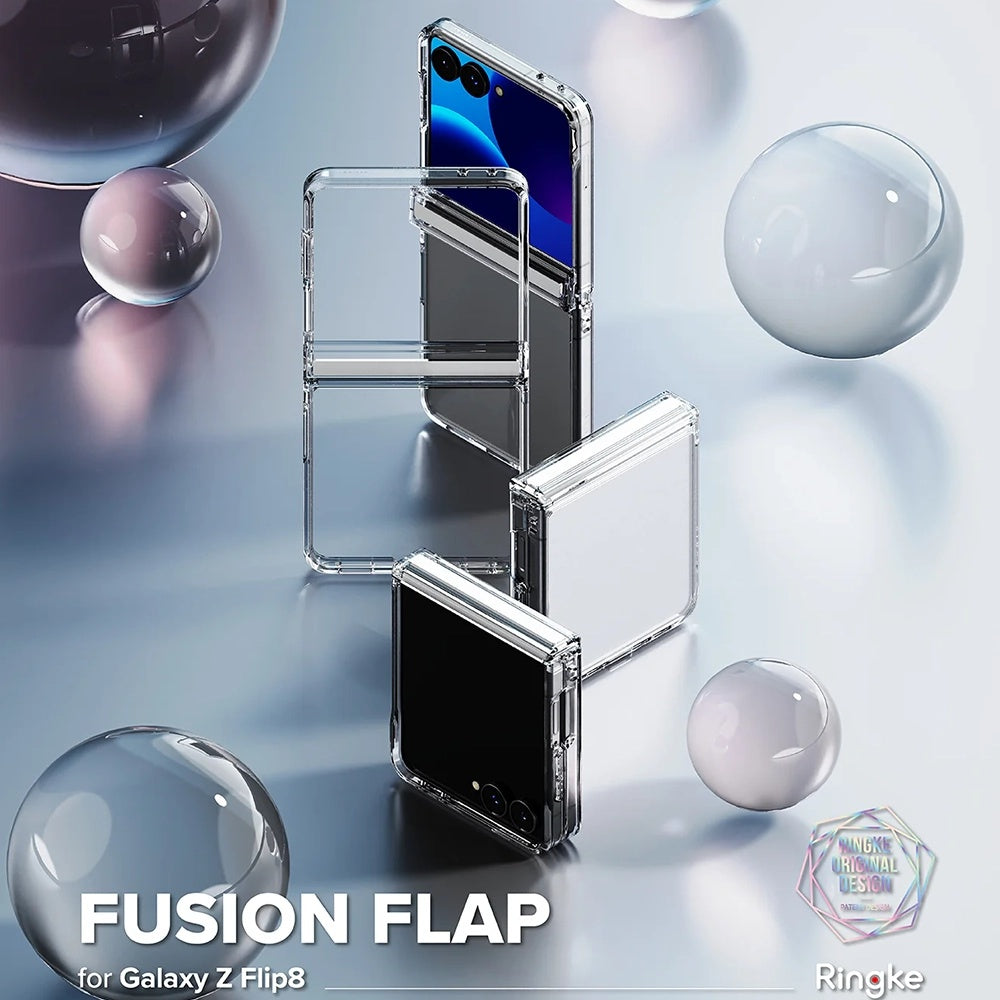Capa para Samsung Galaxy Z Flip8 F776, Ringke, Fusion Flap, Transparente