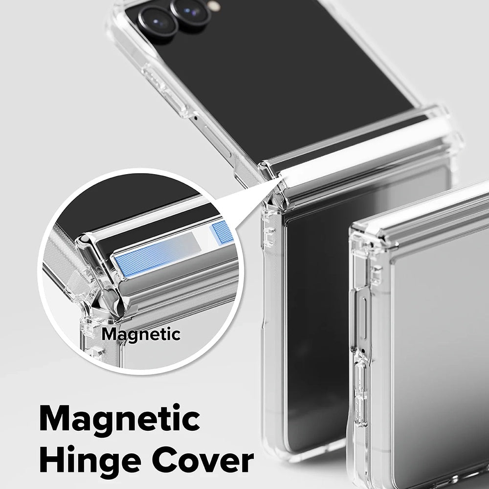 Capa para Samsung Galaxy Z Flip8 F776, Ringke, Fusion Flap, Transparente