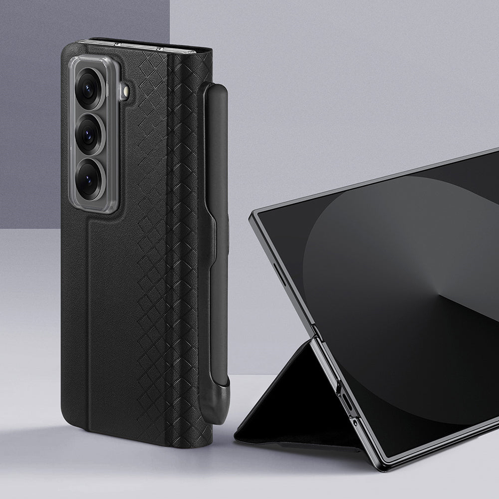 Capa para Samsung Galaxy Z Fold Special, DUX DUCIS, Bril (com Suporte para Lápis), Preta