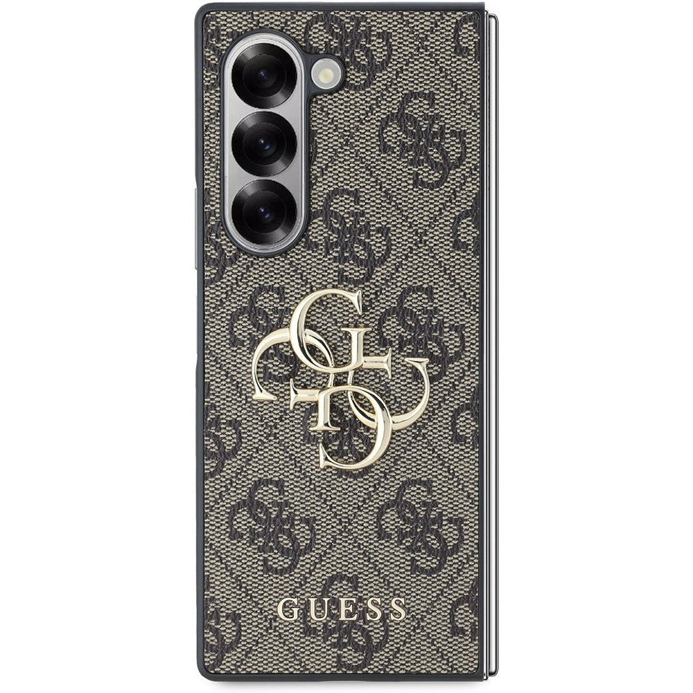 Capa para Samsung Galaxy Z Fold6 F956, Guess, Logo Metal 4G, Castanho