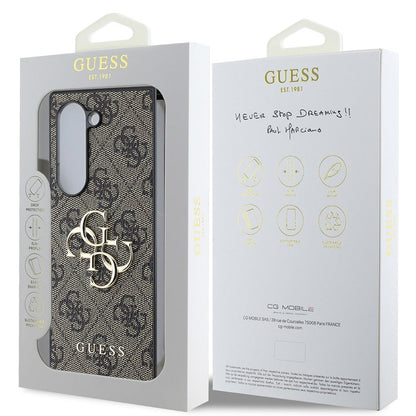 Capa para Samsung Galaxy Z Fold6 F956, Guess, Logo Metal 4G, Castanho