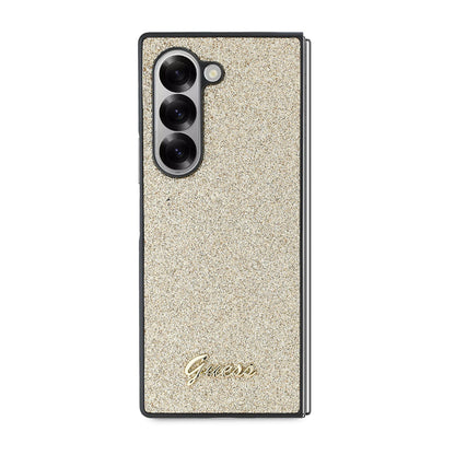 Capa para Samsung Galaxy Z Fold6 F956, Guess, Glitter Script, Dourada