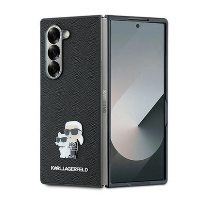 Capa para Samsung Galaxy Z Fold6 F956, Karl Lagerfeld, Saffiano Karl & Choupette Metal, Preta.