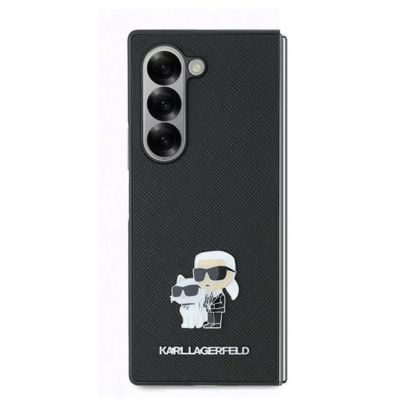 Capa para Samsung Galaxy Z Fold6 F956, Karl Lagerfeld, Saffiano Karl & Choupette Metal, Preta.