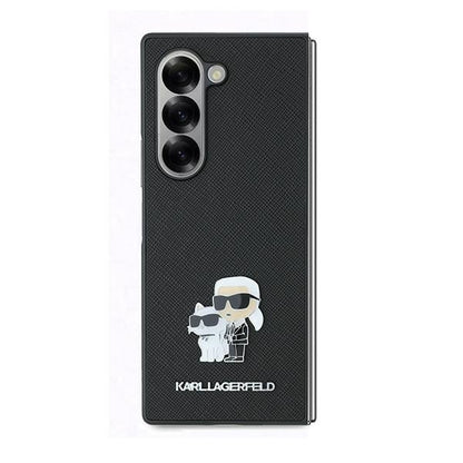 Capa para Samsung Galaxy Z Fold6 F956, Karl Lagerfeld, Saffiano Karl & Choupette Metal, Preta.