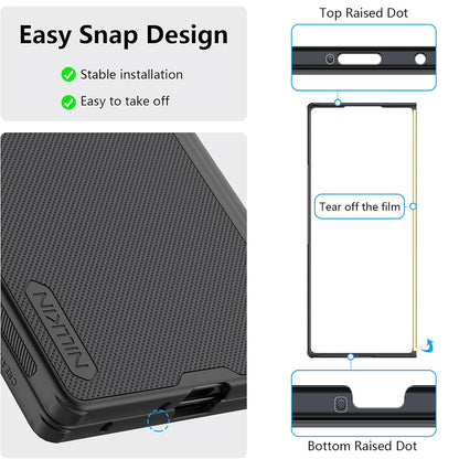 Capa para Samsung Galaxy Z Fold7 F966, Nillkin, Super Frosted Shield, Preta