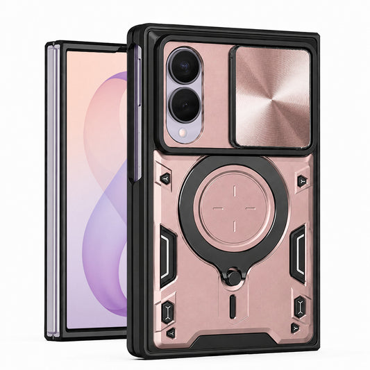 Capa para Samsung Galaxy Z Fold8 F971, Techsuit, CamGuard Pro, Rosa Dourado