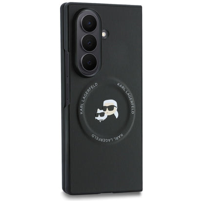 Capa para Samsung Galaxy Z Fold8 Ultra F976, Karl Lagerfeld, Karl & Choupette Head Pin, Preta