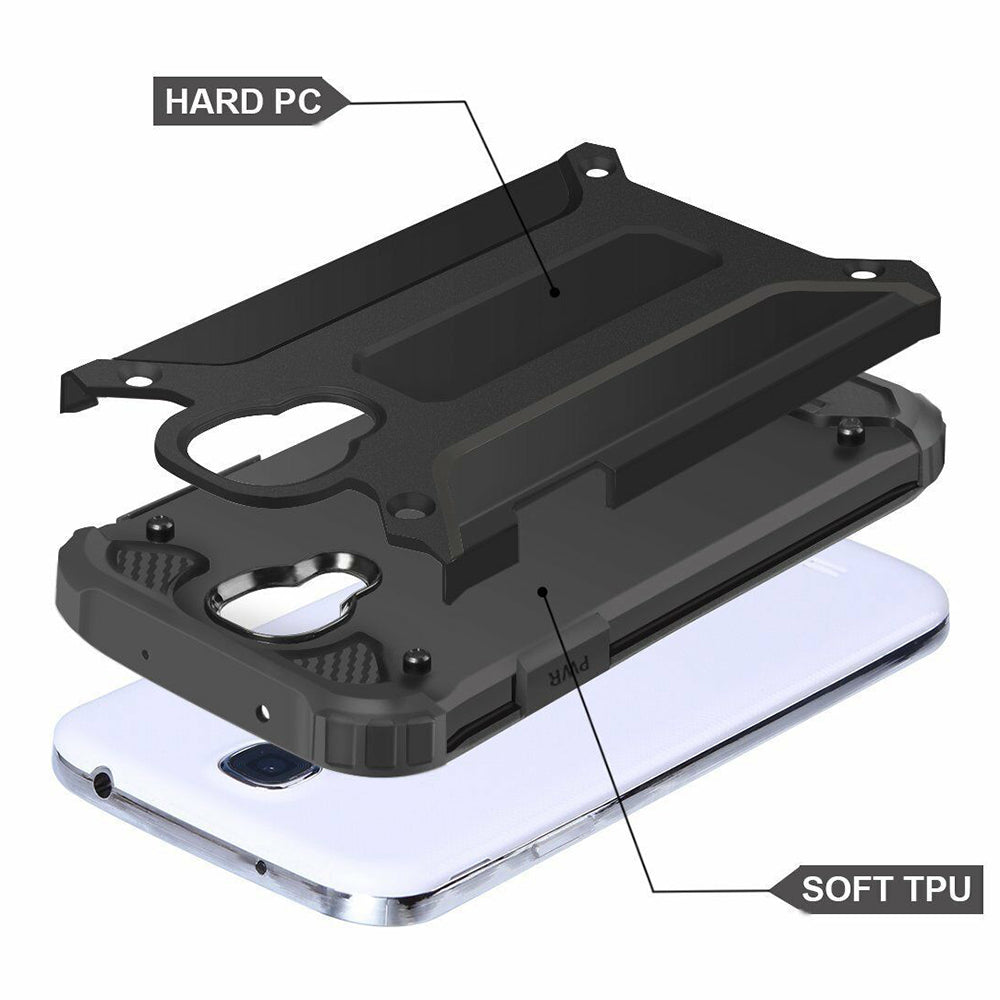 Capa para Samsung I9500 Galaxy S4, Techsuit, Hybrid Armor, Preta