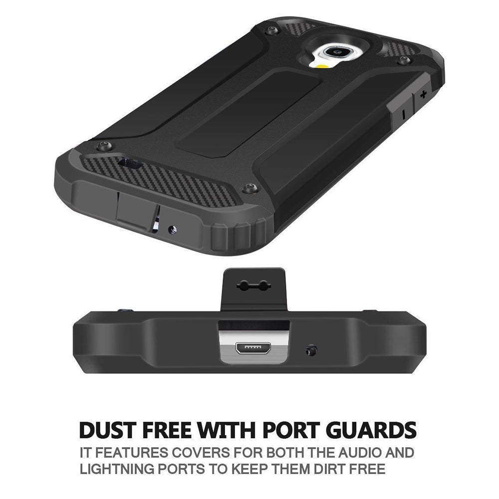 Capa para Samsung I9500 Galaxy S4, Techsuit, Hybrid Armor, Preta