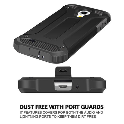 Capa para Samsung I9500 Galaxy S4, Techsuit, Hybrid Armor, Preta