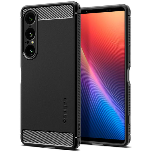 Capa para Sony Xperia 1 VII, Spigen, Rugged Armor, Preta Mate