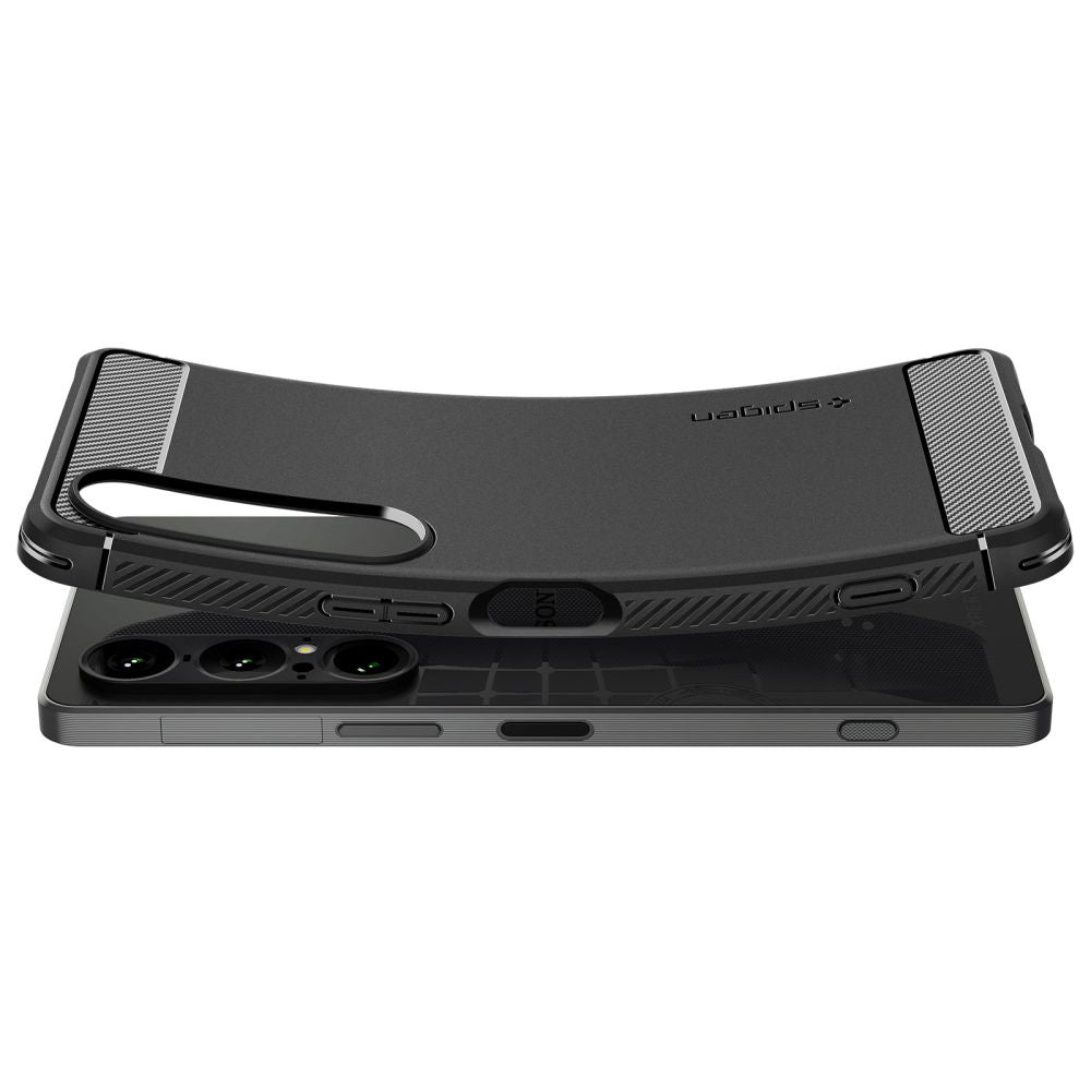 Capa para Sony Xperia 1 VII, Spigen, Rugged Armor, Preta Mate