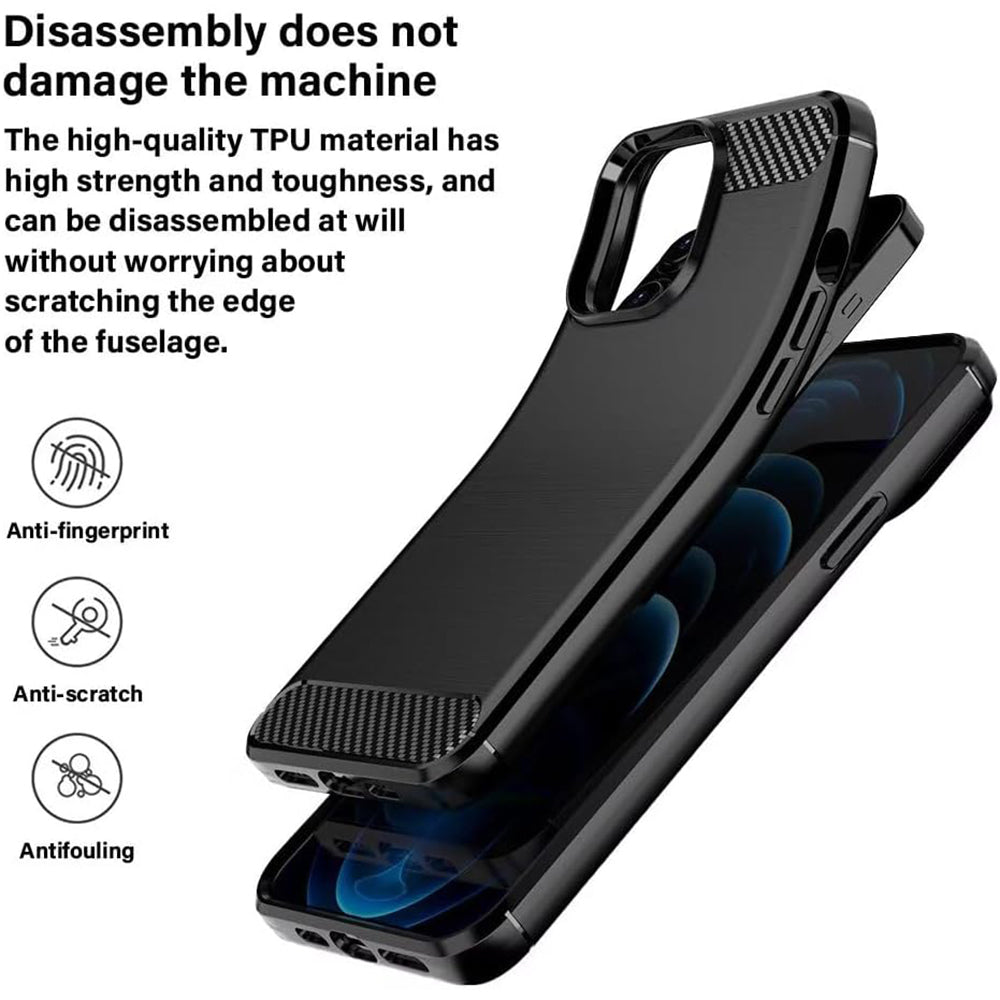 Capa para Sony Xperia 1 VIII, Techsuit, Carbono, Preta