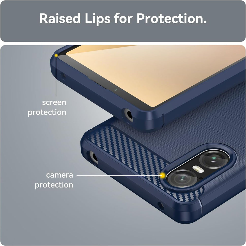 Capa para Sony Xperia 10 VI, Techsuit, Carbono, Preta