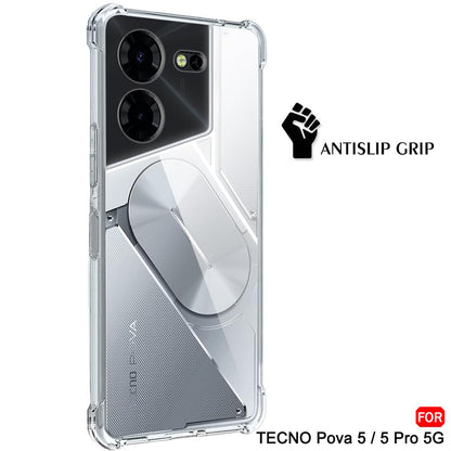 Capa para Tecno Pova 5 Pro, Techsuit, Anti-impacto Transparente, Transparente