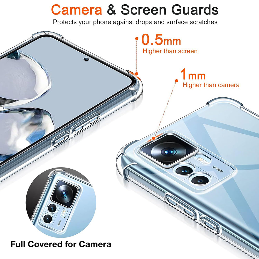 Capa para Xiaomi 12T / 12T Pro, Techsuit, Shockproof Clear, Transparente