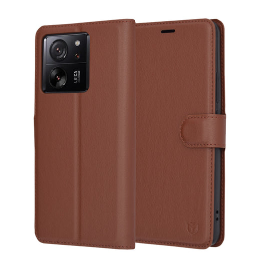 Capa para Xiaomi 13T Pro / 13T, Techsuit, Leather Folio, Castanha
