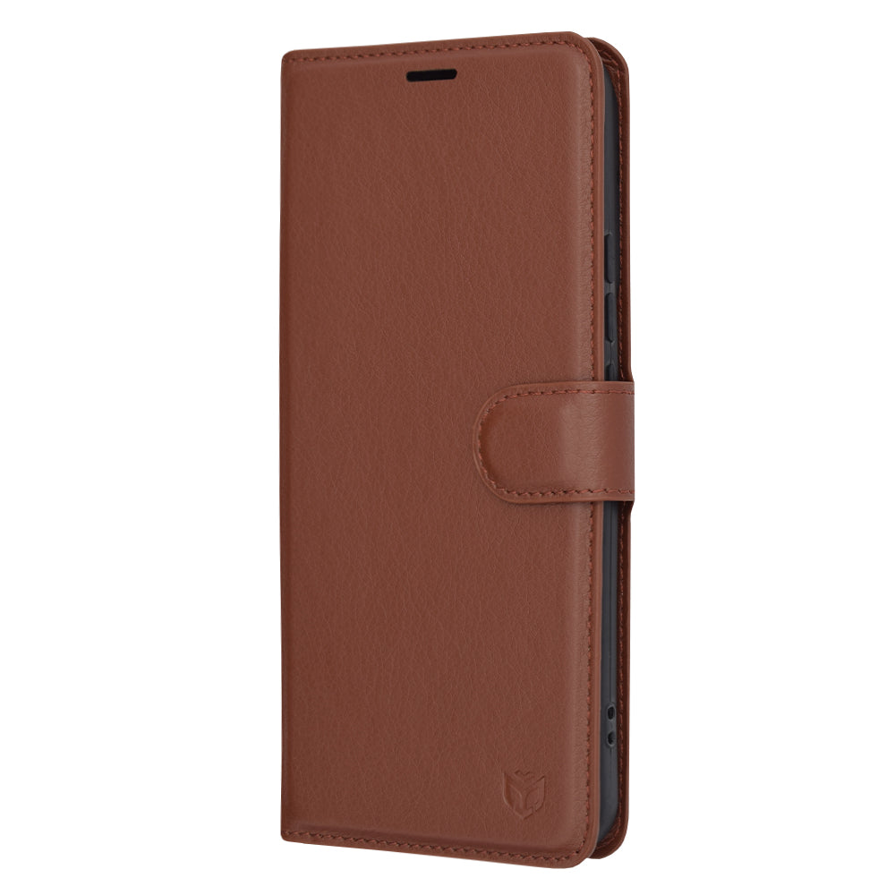 Capa para Xiaomi 14 Pro, Techsuit, Leather Folio, Castanha