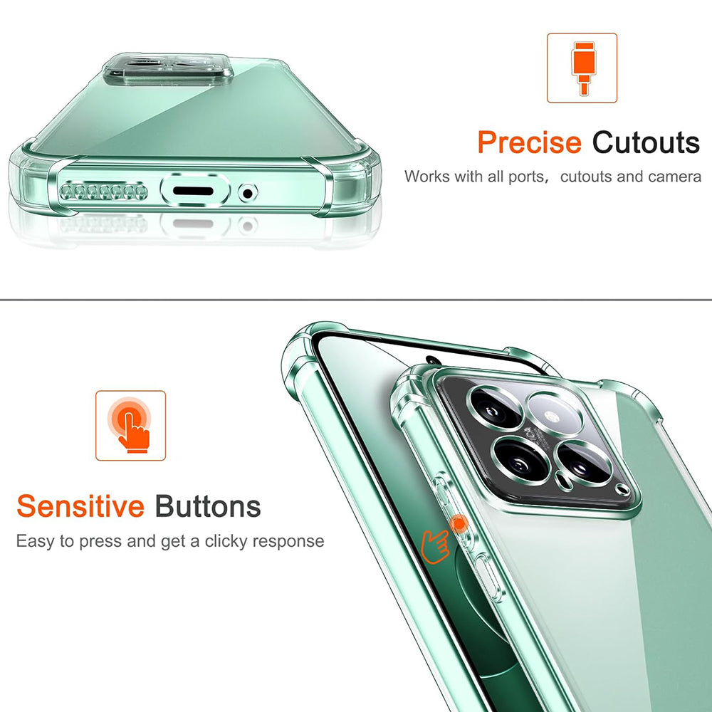Capa para Xiaomi 14 Pro, Techsuit, Shockproof Clear, Transparente