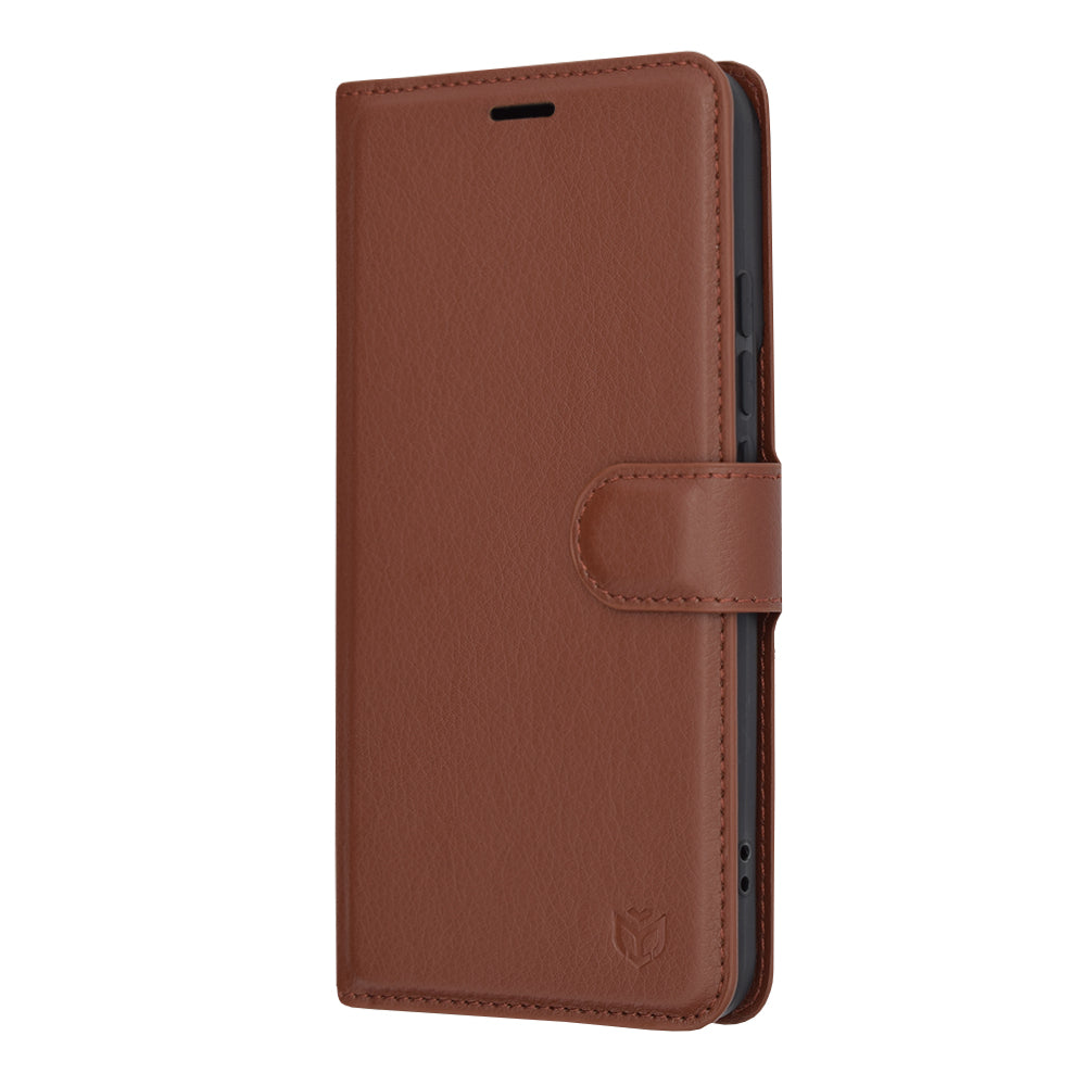 Capa para Xiaomi 14, Techsuit, Leather Folio, Castanha