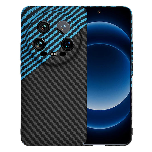 Capa para Xiaomi 14 Ultra, Techsuit, Carbonite FiberShell, Preto Azul
