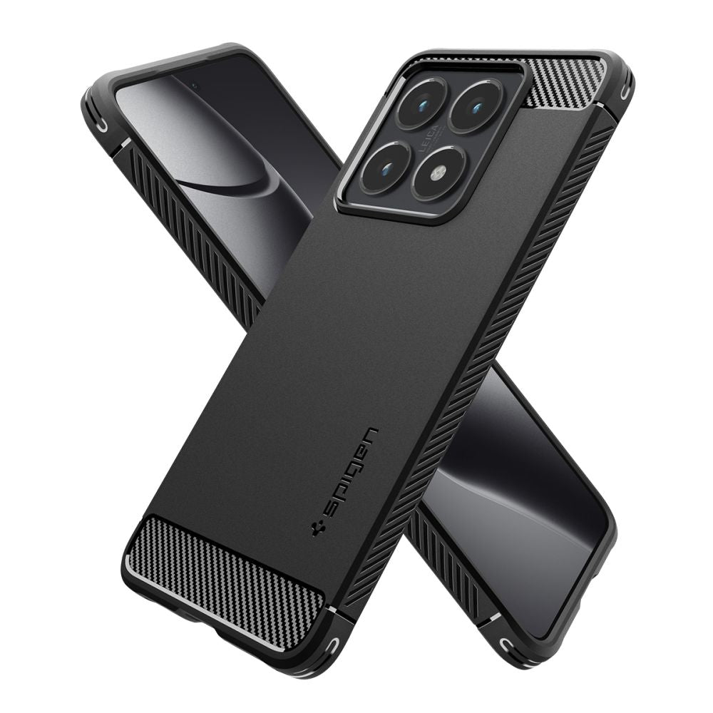 Capa para Xiaomi 14T Pro, Spigen, Rugged Armour, Preto ACS08858 