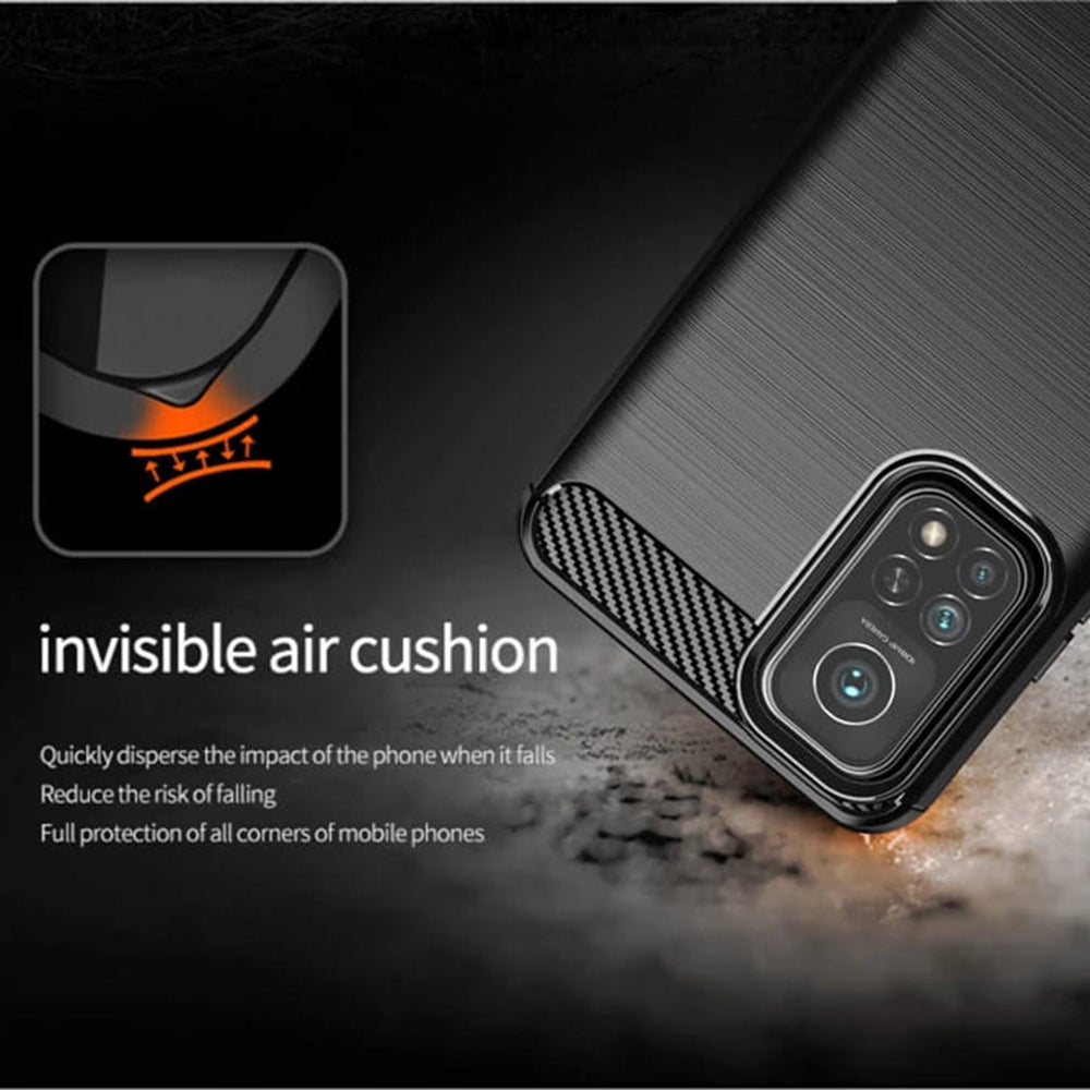 Capa para Xiaomi Mi 10T 5G / 10T Pro 5G, Techsuit, Carbono, Preta