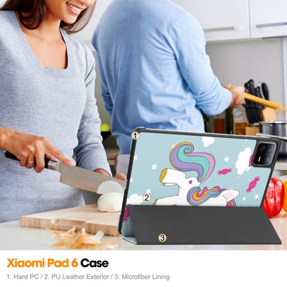 Capa para Xiaomi Pad 6 / 6 Pro, Techsuit, FoldPro Unicorn, Multicolor