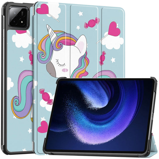 Capa para Xiaomi Pad 6S Pro 12.4, Techsuit, FoldPro Unicorn, Multicolor