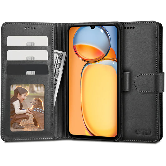 Husa pentru Xiaomi Redmi 13C / 13C 5G / Poco C65, Tech-Protect, Wallet, Neagra