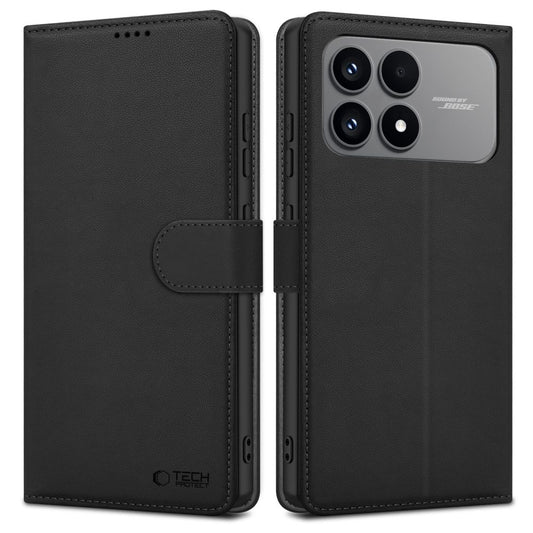 Capa para Xiaomi Poco F8 Pro, Tech-Protect, Wallet, Preta