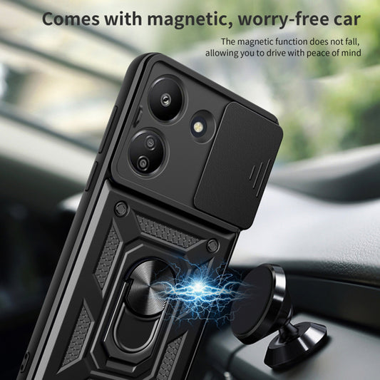 Capa para Xiaomi Poco C65 / Redmi 13C, Techsuit, CamShield, Preta