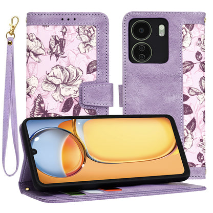 Capa para Xiaomi Poco C65 / Redmi 13C, Techsuit, FlipCraft, Roxo