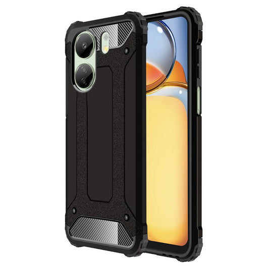 Capa para Xiaomi Poco C65 / Redmi 13C, Techsuit, Hybrid Armor, Preta