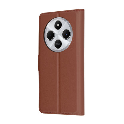 Capa para Xiaomi Poco C75 / Redmi 14C, Techsuit, Leather Folio, Castanha
