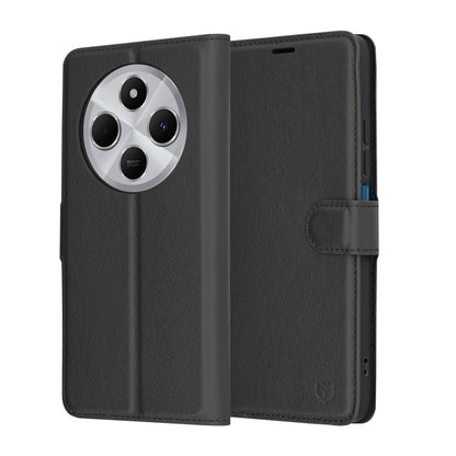 Capa para Xiaomi Poco C75 / Redmi 14C, Techsuit, Leather Folio, Preta