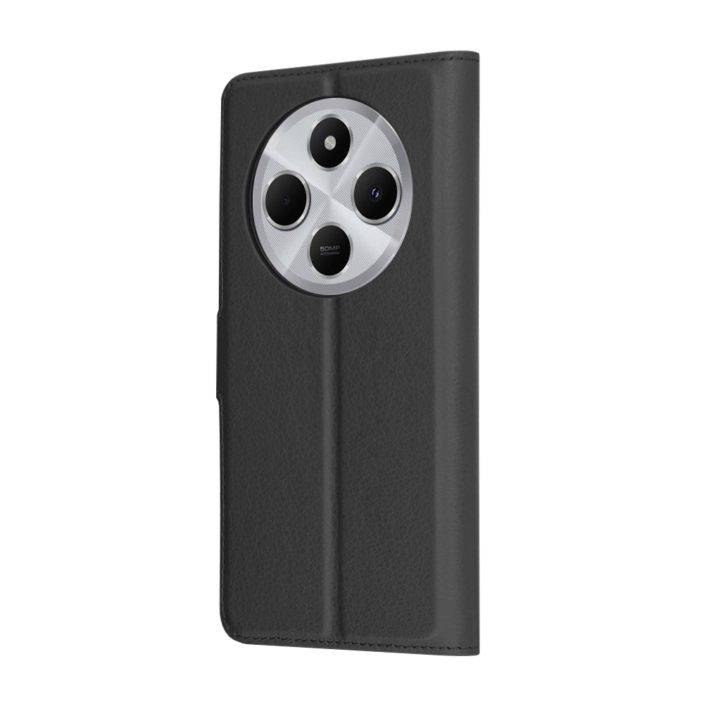 Capa para Xiaomi Poco C75 / Redmi 14C, Techsuit, Leather Folio, Preta