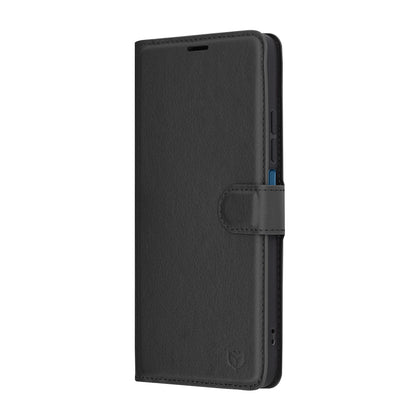 Capa para Xiaomi Poco C75 / Redmi 14C, Techsuit, Leather Folio, Preta