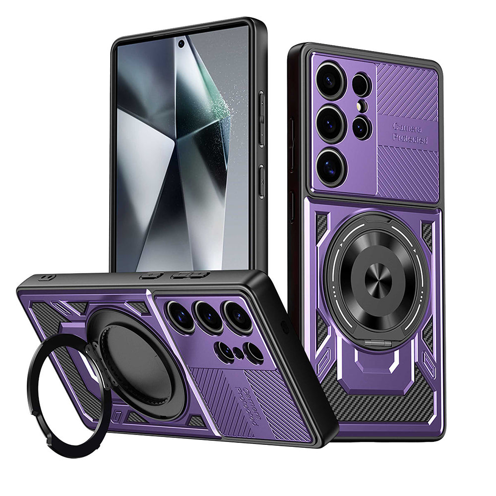 Capa para Xiaomi Poco C75 / Redmi 14C, Techsuit, RuggedCam, Roxo