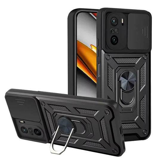Capa para Xiaomi Poco F3 / Mi 11i, Techsuit, CamShield, Preta
