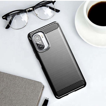 Capa para Xiaomi Poco F3 / Mi 11i, Techsuit, Carbono, Preta