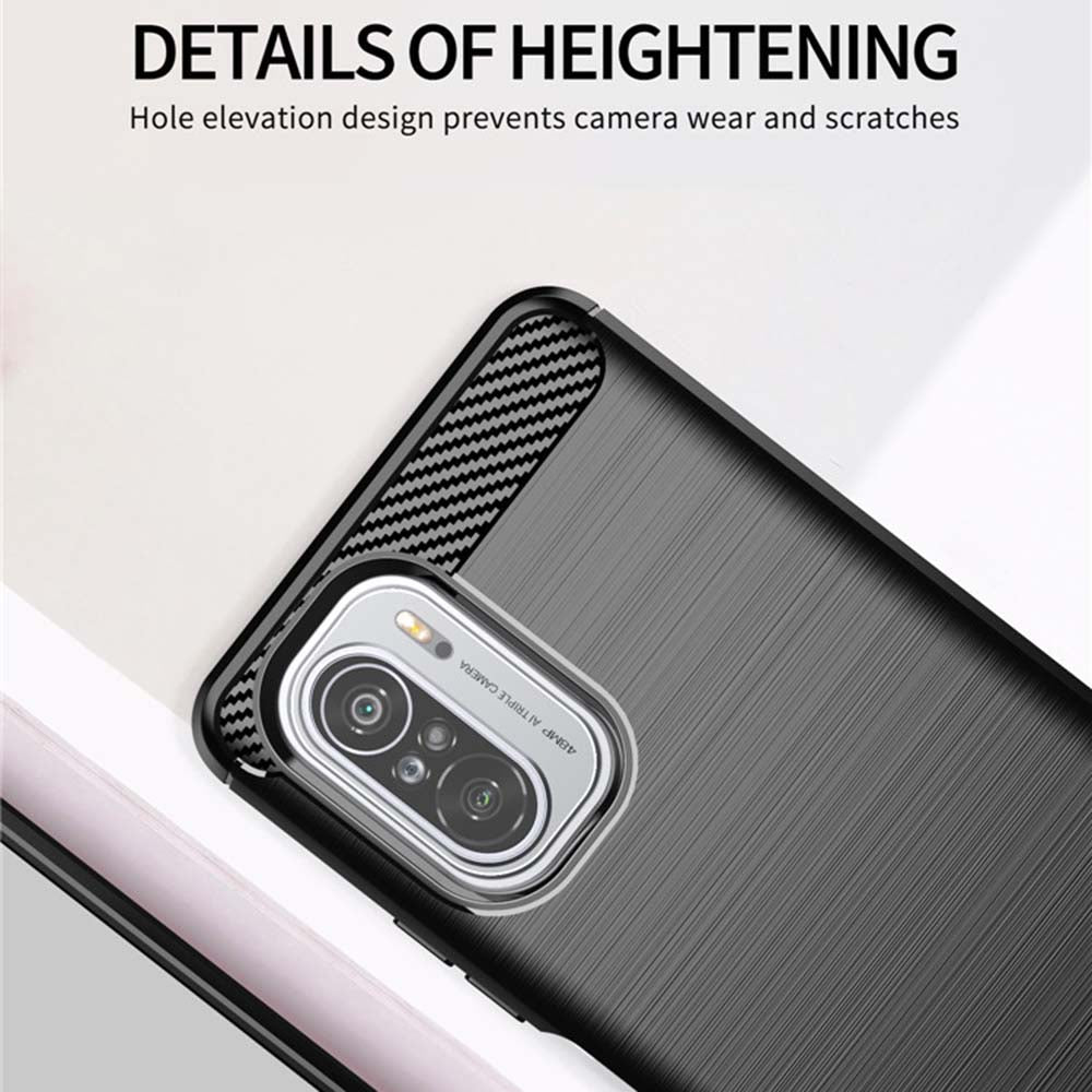Capa para Xiaomi Poco F3 / Mi 11i, Techsuit, Carbono, Preta