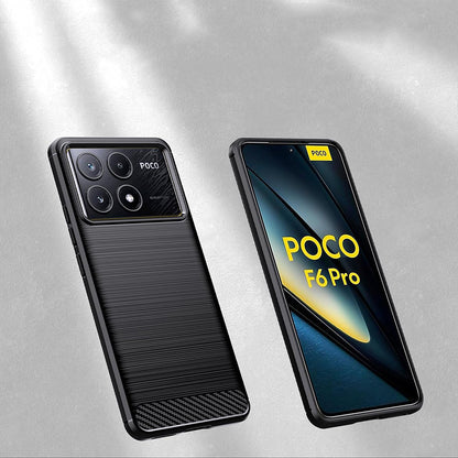 Capa para Xiaomi Poco F6 Pro, Techsuit, Carbono, Preta