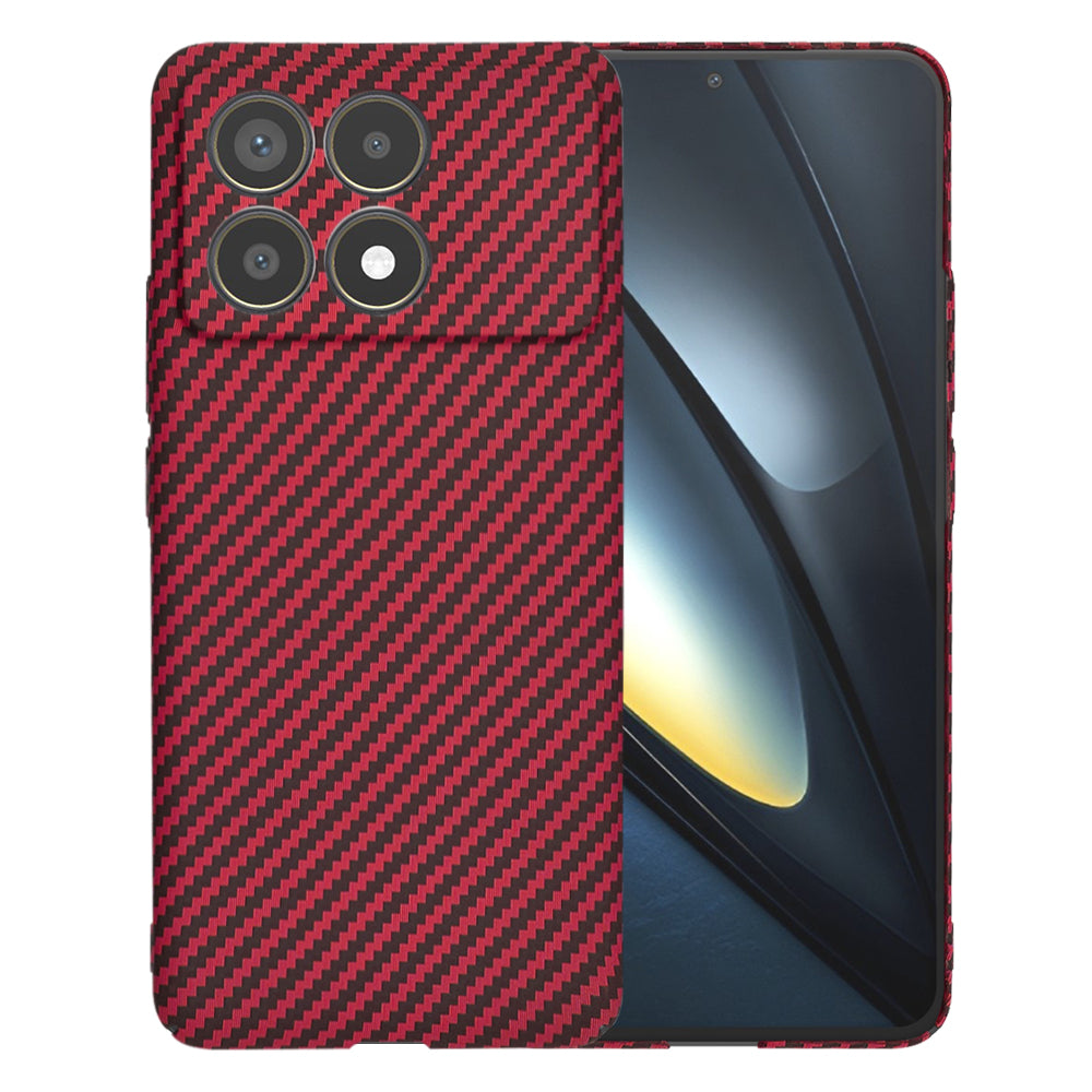 Capa para Xiaomi Poco F6 Pro, Techsuit, Carbonite FiberShell, Vermelha