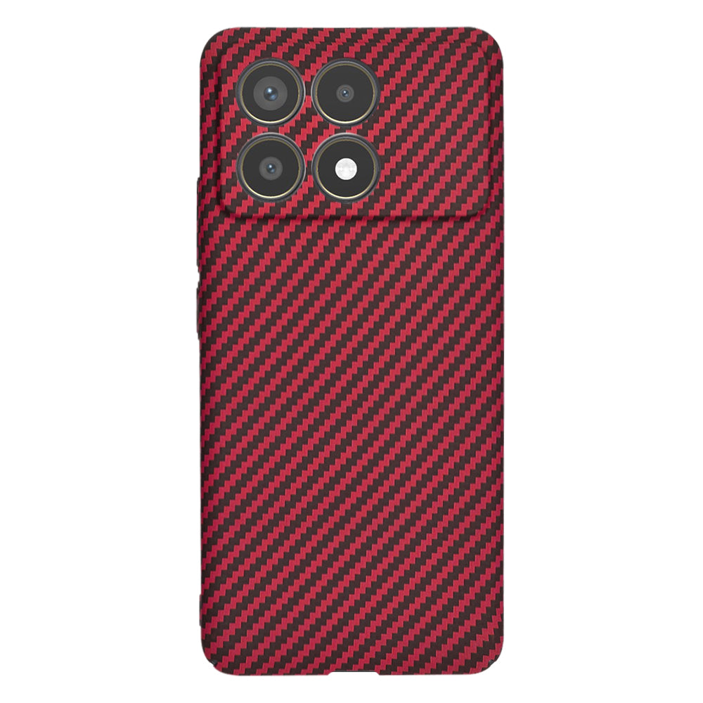 Capa para Xiaomi Poco F6 Pro, Techsuit, Carbonite FiberShell, Vermelha